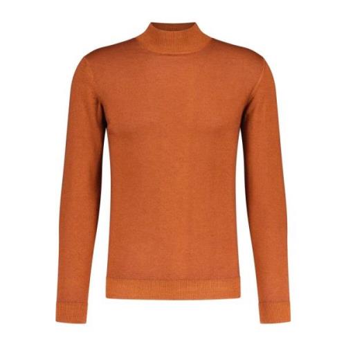 Daniele Fiesoli Tidlös Turtleneck Pullover i Merinoull Orange, Herr