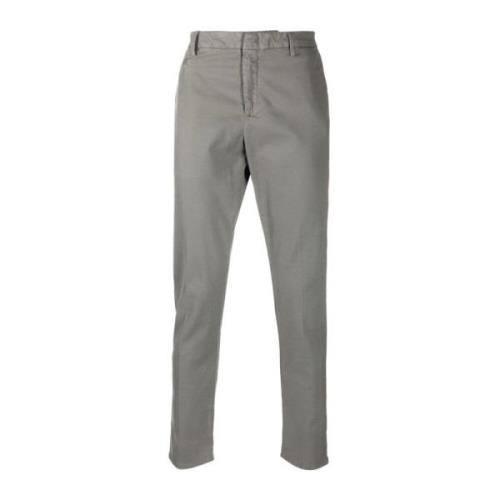 Dondup Taupe Grey Slim-Cut Chinos Gray, Herr