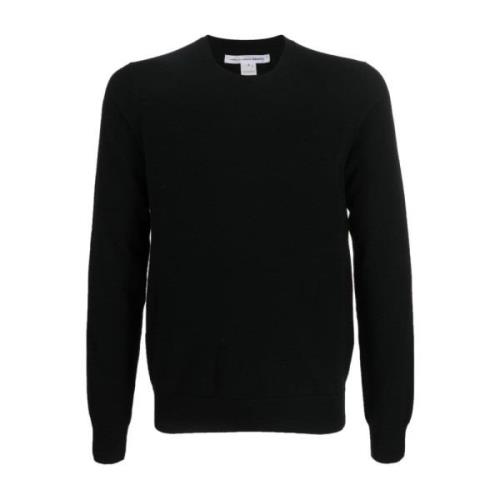 Comme des Garçons Svart ulltröja med rund hals Black, Herr