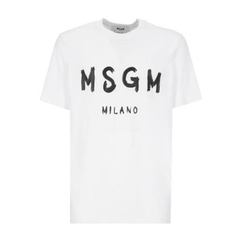 Msgm T-shirt White, Herr