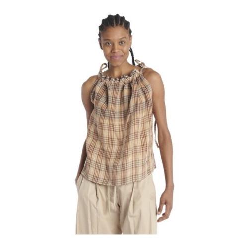 Jejia Sleeveless Tops Brown, Dam