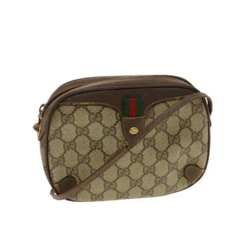 Gucci Vintage Pre-owned Canvas gucci-vskor Beige, Dam