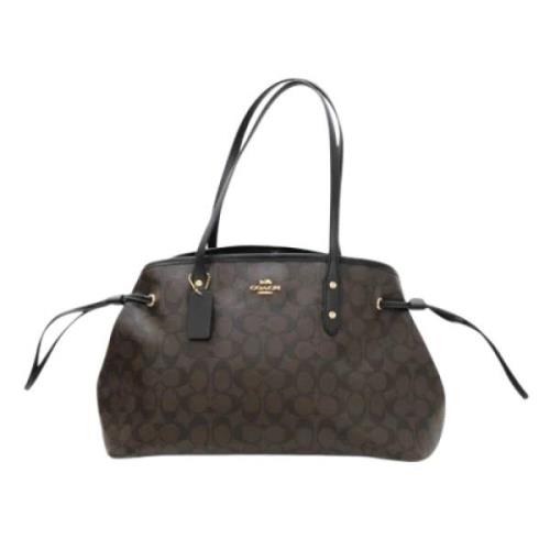 Coach Pre-owned Pre-owned Canvas axelremsvskor Brown, Dam