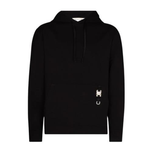 1017 Alyx 9SM Svart Hoodie med Metallspänne Detalj Black, Herr