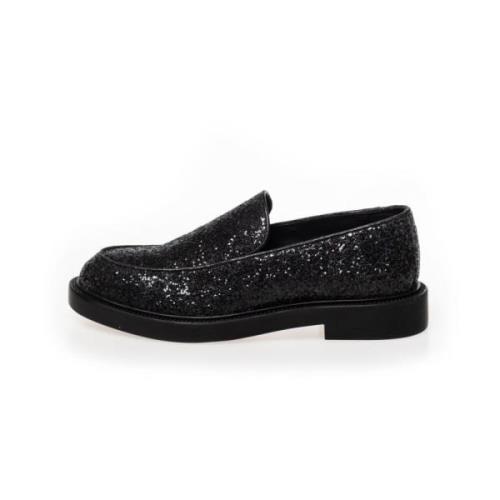 Copenhagen Shoes Glittriga Loafers med Mjuka Latexinnersulor Black, Da...