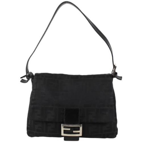 Fendi Vintage Pre-owned läderfendi-väSkor Black, Dam