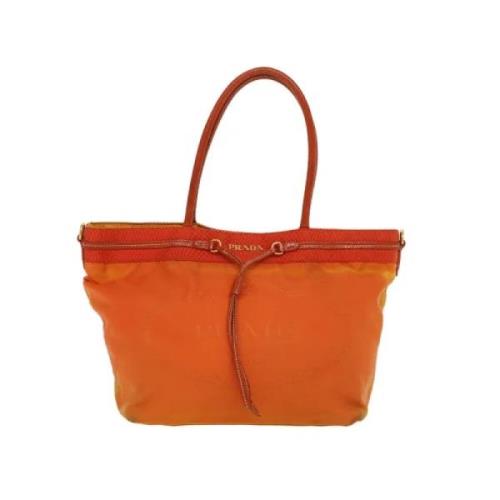 Prada Vintage Pre-owned Nylon prada-vskor Orange, Dam