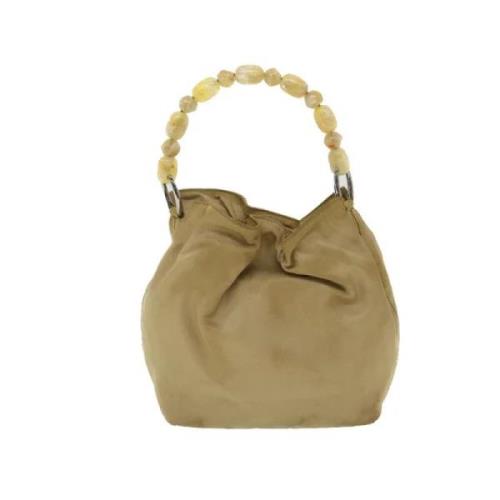 Dior Vintage Begagnad Beige nylon Dior väska Beige, Dam