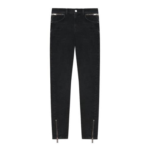 Anine Bing Låg Midja Ankel Skinny Jeans Black, Dam