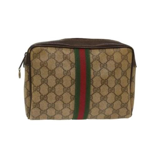 Gucci Vintage Pre-owned Canvas gucci-vskor Beige, Dam