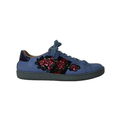 Gucci Vintage Pre-owned Läder sneakers Blue, Dam