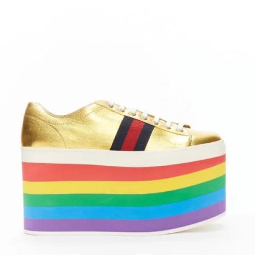 Gucci Vintage Pre-owned Läder sneakers Multicolor, Dam