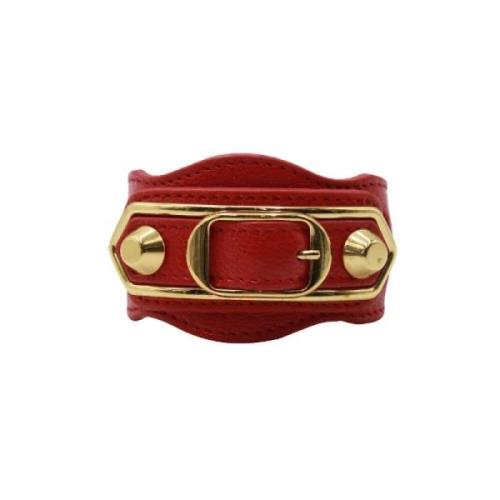 Balenciaga Vintage Pre-owned Läder armband Red, Dam