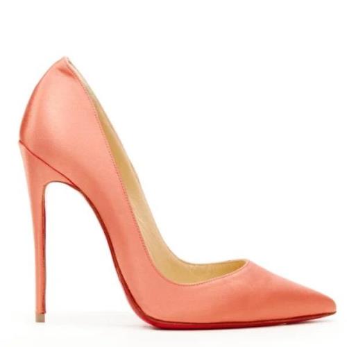 Christian Louboutin Pre-owned Pre-owned Satin klackskor Pink, Dam