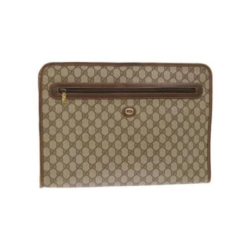 Gucci Vintage Pre-owned Canvas gucci-vskor Beige, Dam