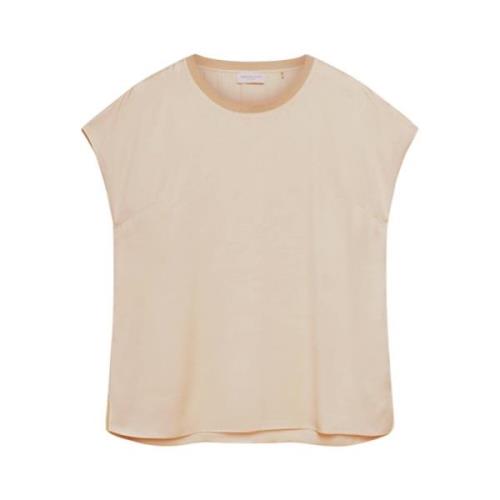 Elena Mirò Stilren T-Shirt för Kvinnor Beige, Dam