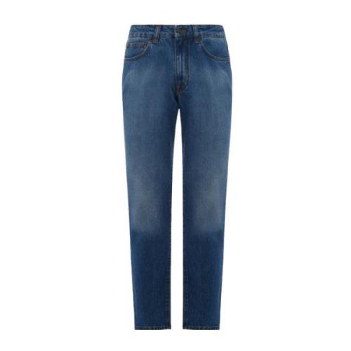 Boglioli Mörkbl 5-ficks 100% bomull denim jeans Blue, Herr