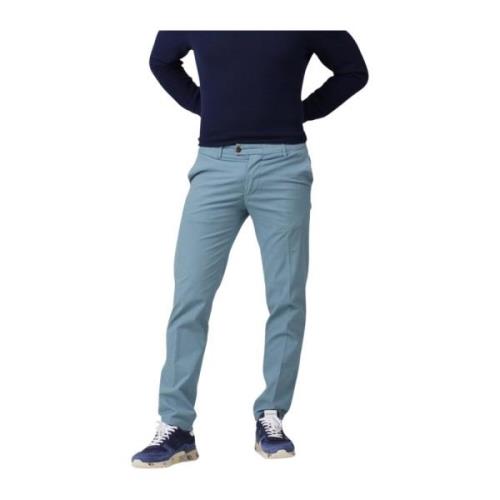 Re-Hash Mucha 10 Chinos med Uppvikta Kanter Blue, Herr