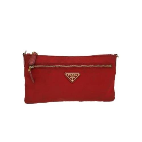 Prada Vintage Pre-owned Nylon prada-vskor Red, Dam