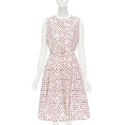 Oscar De La Renta Pre-owned Pre-owned Bomull klnningar White, Dam