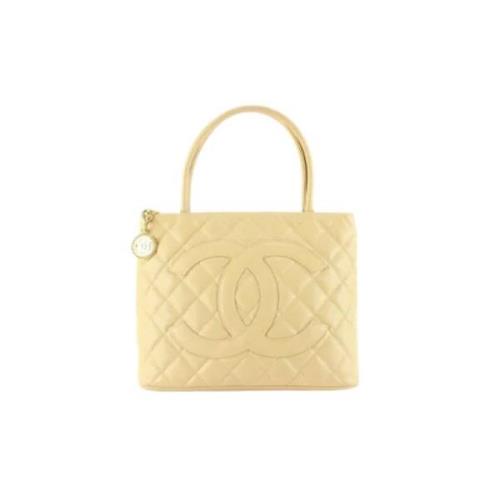 Chanel Vintage Andrahands Axelväska Beige, Dam