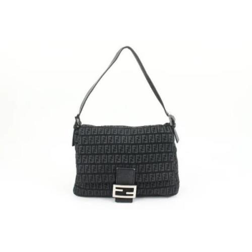 Fendi Vintage Pre-owned Canvas Fendi-Vskor Black, Dam