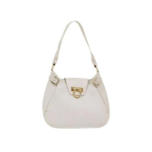 Salvatore Ferragamo Pre-owned Vit Läder Axelväska White, Dam