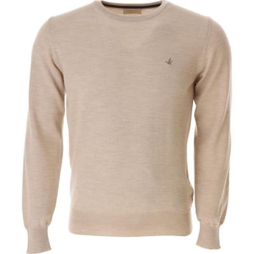 Brooksfield Round-neck Knitwear Beige, Herr