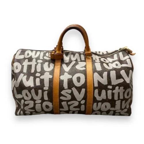 Louis Vuitton Vintage Begränsad upplaga Graffiti Keepall 50 Brown, Dam