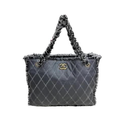 Chanel Vintage Pre-owned Tyg chanel-vskor Gray, Dam