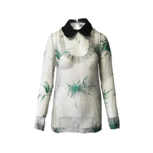 Miu Miu Pre-owned Pre-owned Silk tops White, Dam