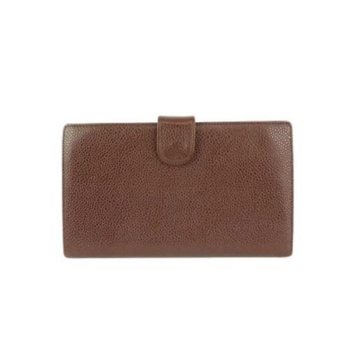 Chanel Vintage Vintage Läderplånböcker Brown, Unisex