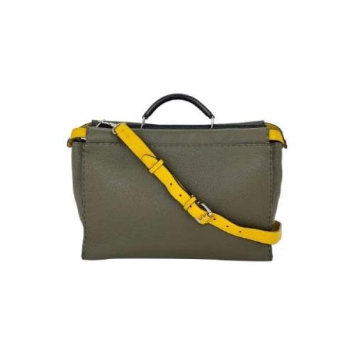 Fendi Vintage Pre-owned Leather handbags Green, Dam