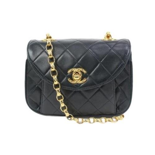 Chanel Vintage Begagnad Axelväska Black, Dam