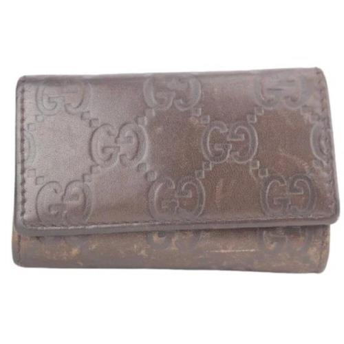 Gucci Vintage Vintage Läder nyckelhållare Brown, Dam