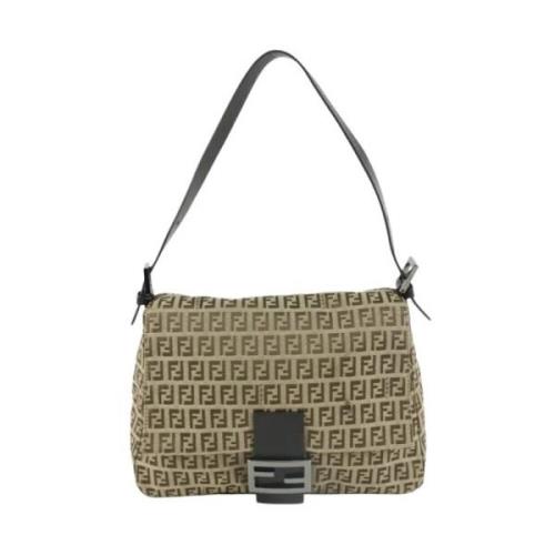 Fendi Vintage Förägd Canvas Fendi-Vskor Brown, Dam