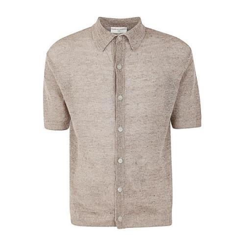 Filippo De Laurentiis Short Sleeve Shirts Beige, Herr