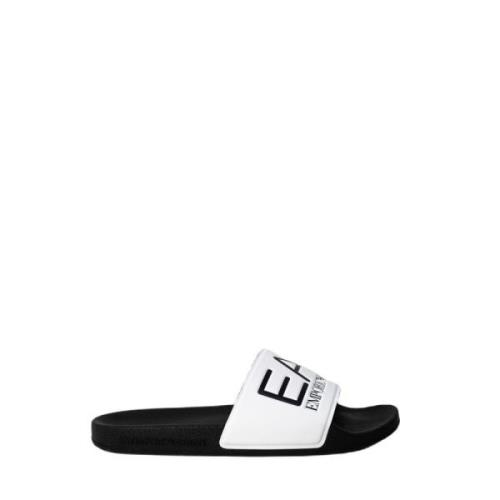 Emporio Armani EA7 Dam Vita Trycktofflor White, Dam