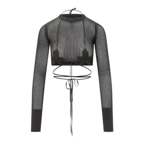 Andrea Adamo Long Sleeve Tops Black, Dam