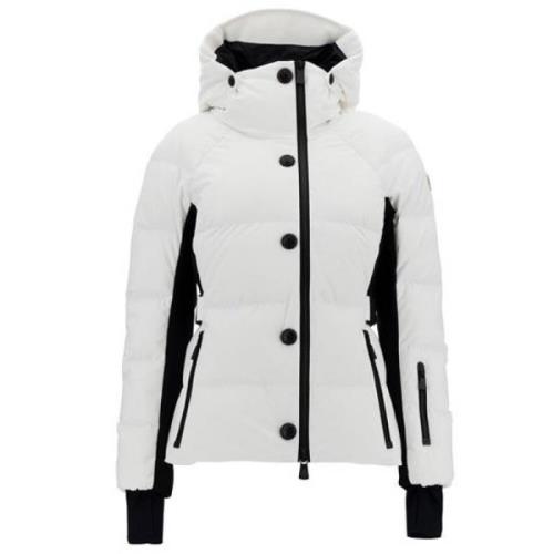 Moncler Vita Grenoble Jackor med Tekniska Fleeceinsatser White, Dam