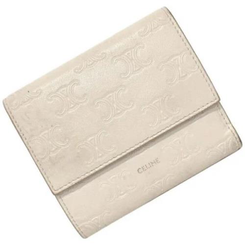Celine Vintage Pre-owned Leather wallets White, Dam