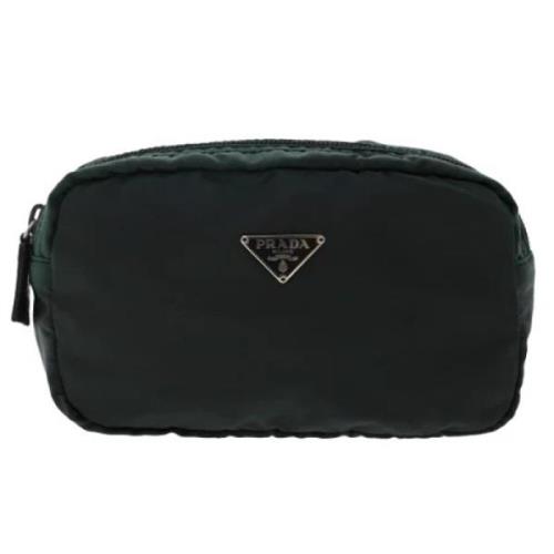 Prada Vintage Pre-owned Tyg kuvertvskor Green, Dam