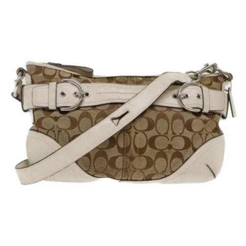 Coach Pre-owned Pre-owned Canvas axelremsvskor Brown, Dam