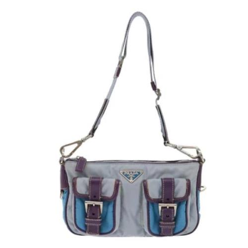 Prada Vintage Pre-owned Tyg prada-vskor Blue, Dam