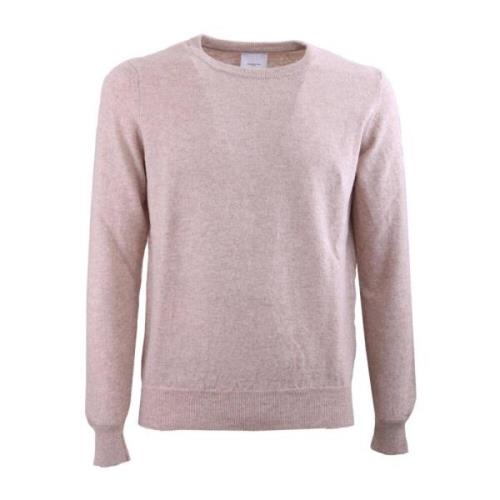 Aquascutum Crew Neck Sweater med Patch Beige, Herr