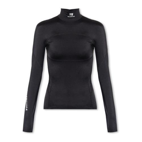 Balenciaga Top med hög hals Black, Dam