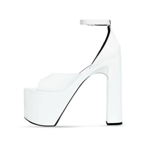 Balenciaga High Heel Sandals White, Dam