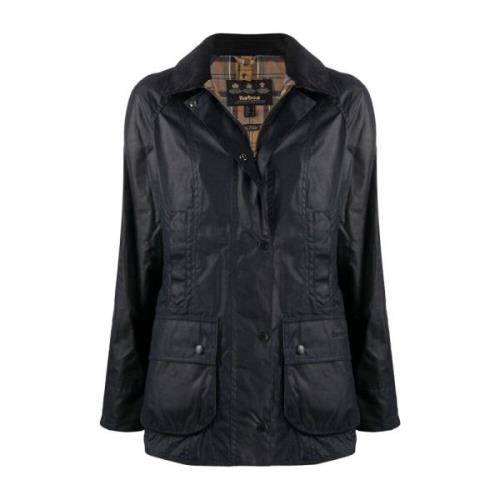 Barbour Beadnell Vaxjacka Blue, Dam