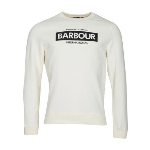 Barbour L?ngärmad topp med tryck och brodyr White, Herr