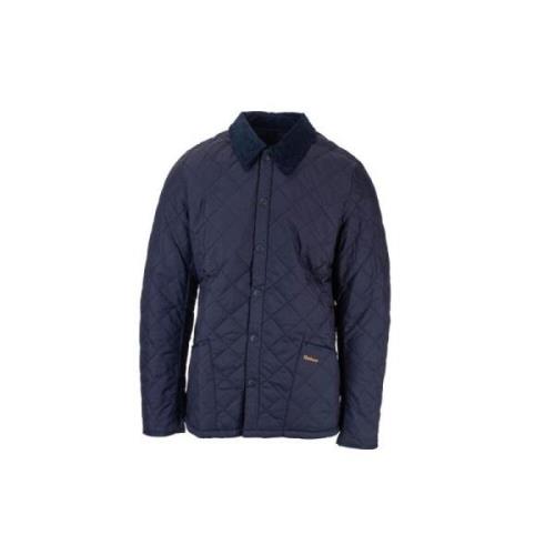 Barbour Quiltad jacka med ribbad sammetkrage Blue, Herr